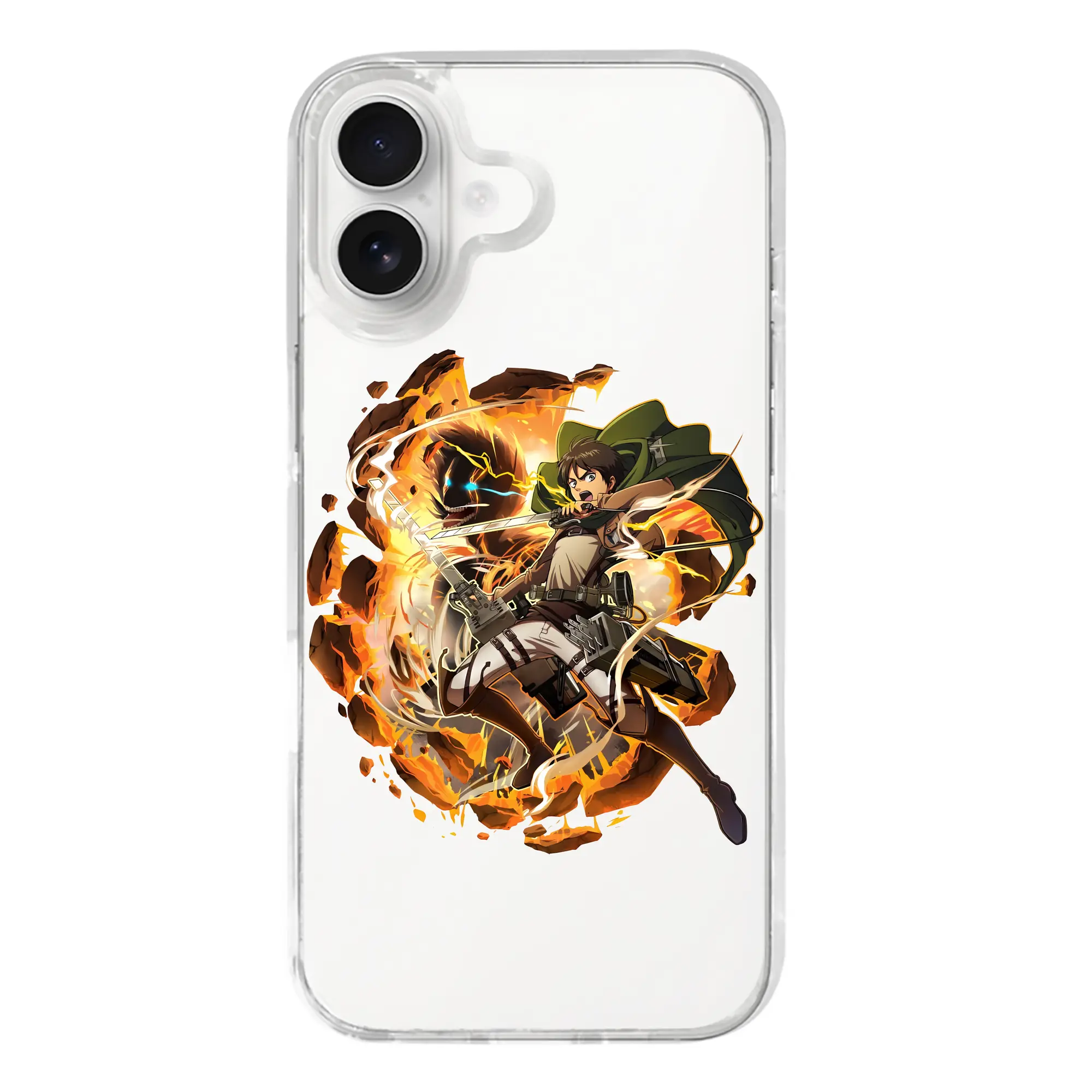 進撃の巨人 グッズ エレン・イェーガー - iPhone 17シリーズ 透明スマホケース – 薄型・耐衝撃・精密フィット保護カバー